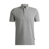 Hugo Boss Erkek Pallas Pamuk Polo Gömlek, Gümüş, M
