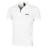HUGO BOSS Erkek Philix 4 Yönlü Esnek Emici Hızlı Kuruyan Golf Polo Tişört, beyaz, XL
