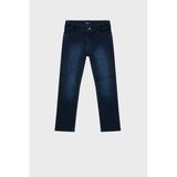 Hugo Boss Streç Pamuklu Slim Fit Çocuk Jeans Kot Pantolon 24710/Z09 Rınse Wash - Lacivert - 6 Yaş