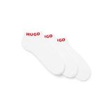 HUGO Erkek 3P AS UNI CC üçlü paket spor ayakkabı çorabı, logolu bel, Beyaz 100., 39-42