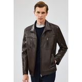 Hugo Erkek Vizon Deri Ceket 24WGE654047 - XL