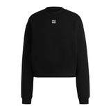 HUGO Kadın Küçük Yığılmış Logo Sweatshirt, Siyah Yeşim Taşı, L