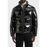 Hugo Kapitoneli Regular Fit Dik Yaka Su Itici Parlak Şişme Mont Erkek Mont 50549251 001 - Siyah