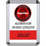 Hugo Kırtasiye A4 Rondo Çerçeve Alüminyum (21X30) - Gri - Gri