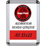 Hugo Kırtasiye A5 Rondo Çerçeve Alüminyum (15X21) - Gri