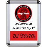 Hugo Kırtasiye B2 Rondo Çerçeve Alüminyum (50X70) - Gri