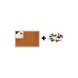Hugo Kırtasiye Hugo Mantar Pano 30 x 45 1 Paket Harita Çivisi - Kahverengi
