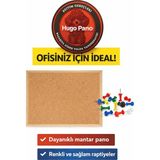 Hugo Kırtasiye Hugo Mantar Pano 45 x 60 1 Paket Harita Çivisi - Kahverengi
