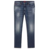HUGO Koyu mavi dar kesim kot pantolon, rahat streç denim