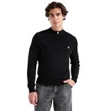 Hugo Logolu Regular Fit Yarım Fermuarlı Dik Yaka Kazak Erkek KAZAK 50543786 001