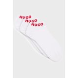 Hugo Logolu Streç Pamuklu 3 Pack Çorap Erkek Çorap 50516405 100 - Beyaz - Kırmızı - 43 - 46