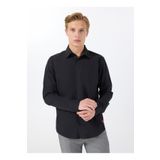 HUGO Slim Fit Siyah Düz Erkek Gömlek 50500216_Ermo 10252145 01