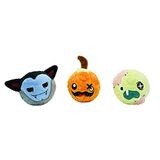 HugSmart Evcil Hayvan Cadılar Bayramı Sprite Gece Gıcırtılı Köpek Oyuncağı 2'si 1 Arada Çivili Toplar Dolgu Yapmaz Etkileşimli Atma ve Getirme Peluş Köpek Topları Küçük Orta ve Büyük Irklar için