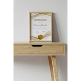 huhuli A4 Ahşap Sertifika & Diploma Çerçevesi (29,7×21 cm) – Şeffaf Koruyucu, MDF Arka Kapaklı
