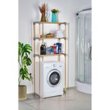 huhuli Ahşap Çamaşır Makinesi Üstü Banyo Düzenleyici Raf Modüler Demonte 71 cm