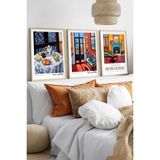Huhuli Ahsap Cerceveli Henri Matisse Tablo Seti HUHU540 - 50 x 35 - Ahşap