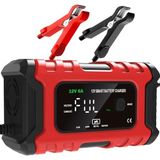 Huiaipaic Araç akü şarj cihazı, 12 V otomotiv, 6 amper, tam otomatik akıllı şarj cihazı, damlama şarj cihazı ve bakım cihazı, araba aküsü onarımı ve desülfatör, otomobiller için, tekne, motosiklet, çim biçme