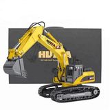 Huina 1/14 23 Kanal Full Metal Şese RC Model Profesyonel Uzaktan Kumandalı Paletli Kepçe Ekskavatör İş Makinası