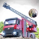 Huına 1561 1/14 22 Kanal RC Model Uzaktan Kumandalı Merdivenli İtfaiye Yangın Söndürme Kamyonu