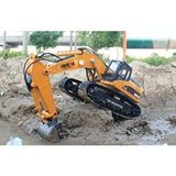 Huina 1580 1/14 23ch Full Metal Şase Rc Model Profesyonel Uzaktan Kumandalı Paletli Kepçe Ekskavatör İş Makinesi -11 Kg Ağirlik- 2