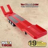 Huina Huına 1502 1/18 Rc Uzaktan Kumandalı Iş Makinesi Inşaat Aracı Römork Çekici Dorse Damper Trailer Flatbed (1501 Ile Uyumlu) Kırmızı