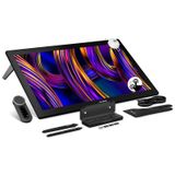 HUION KAMVAS Pro 27 (144Hz) Ekranlı 4K UHD Çizim Tableti, PenTech 4.0 Stylus 16384 Kalem Basıncı, Tuval Cam 3.0 △ E <1 Grafik Tablet %98 Adobe RGB Çoklu Dokunmatik Çizim Monitörü Keydial Uzaktan