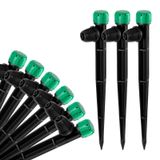 HUISUYTON 50 Adet Damla Sulama Vericileri Fan Şekli 1/4 "Damla Sulama Borusu için Kazıklı Kolay Kurulum Ayarlanabilir 360 Derece Fan Püskürtücü Bahçe Veranda Çim Çiçek Yatağı için (50 Adet Püskürtücü)