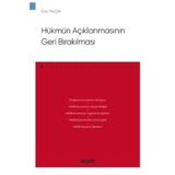 Hükmün Açıklanmasının Geri Bırakılması - Ceza Hukuku Monografileri Can Yalçın 2021/04