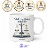 Hukuk Adalet Terazisi Kanun Kitabı Eşitlik Ve Hak Kupası Hediye Bardak