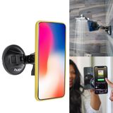 hula+ Telefon Tutucu Taşınabilir Montaj, Duş, Ayna, Mutfak, Pencere ve Banyo için Yeniden Kullanılabilir Stand, İçerik, TikTok, Instagram, Filmler, Müzik için Ayarlanabilir Döndürme (Çift Emişli)