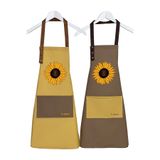 Hulganz Mutfak Önlüğü Seti 2'li Leke Tutmaz Su itici Kumaş Solmaz Baskı Ayçiçeği / Sunflowers Desenli