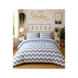hulia home Ranforce Lastikli Çarşaflı Nevresim Takımı Çift Kişilik Pamuklu Yumuşak Doku 4 Mevsim Uygun zigzag desen