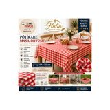 HULİA SOFT Masa Örtüsü Pötikareli 160*220 cm Ebat %100 Pamuklu 6-8 Kişilik Piknik-Mutfak Çok Amaçlı Kullanım