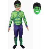 Hulk Çocuk Kostümü 2 Maskeli Çocuk Kostümü - 3 - 4 Yaş - Renkli