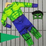 Hulk Maskeli Çocuk Kostümü - 3 - 4 Yaş - Yeşil