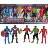 Hulk Thanos Örümcek Adam Ironman Oyuncak 5 Li Set 14 Cm