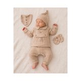 Hülya's MIND Müslin Erkek Bebek Hastane Çıkışı Seti 5 Parça %100 organik Pamuk 0-3 Ay