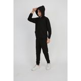 Hüma Kids Unisex Çocuk Eşofman Takım Siyah 2 Iplik Likralı - 8 Yaş