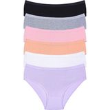 Humaone Pamuklu, Modal Yüksek Bel, 6'lı Kadın Külot - Açık Pembe - XL