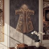 Humayun Osmanlı Kaftan Duvar Dekoru Altın Tonlu Otantik Duvar Süsü, Salon ve Ofis İçin Şık Aksesuar