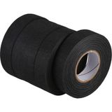 Humble 10 Adet Isıya Dayanıklı Kablo Demeti Bant Tezgahları Kablo Demeti Kumaş Kumaş Bant Yapışkanlı Kablo Koruma 19MM x 15 M (Yurt Dışından) - Black - Siyah