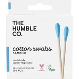 Humble Co. - Humble Brush Cotton Swabs - Blue, Bambu Kulak Çubuğu Mavi, Çevre Dostu Pamuklu Kulak