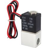 Humble DC12V Solenoid Valf 1/4 Inç 2 Yollu Normalde Kapalı Su Hava Gazı Için Doğrudan Etkili Pnömatik Valfler (Yurt Dışından) - Black - Siyah