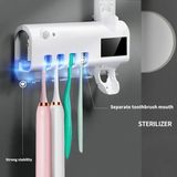 Humble Uv Diş Fırçası Tutucu Diş Fırçası Dezenfekte Otomatik Diş Macunu Dispenseri Sıkacakları Ev Banyo Aksesuarları-B (Yurt Dışından) - Beyaz - 1 Adet