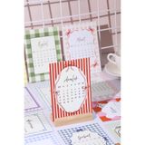 Hume Craft 2026 Ahşap Coquette Pastel Masa Takvimi Ev ve Ofis İçin
