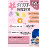 Hume Craft 226 Adet Kişiye Özel Okul Etiketi Kalem Defter Etiketi Özel Isim Yazılabilen Etiket Çiçekler