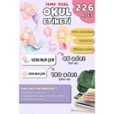 Hume Craft 226 Adet Kişiye Özel Okul Etiketi Kalem Defter Etiketi Özel Isim Yazılabilen Etiket Deniz Kızı