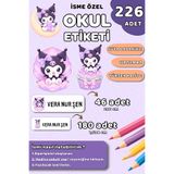 Hume Craft 226 Adet Kişiye Özel Okul Etiketi Kalem Defter Etiketi Özel Isim Yazılabilen Etiket KUROMİ