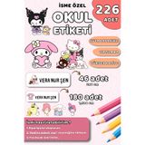Hume Craft 226 Adet Kişiye Özel Okul Etiketi Kalem Defter Etiketi Özel Isim Yazılabilen Etiket SANRIO KARAKTER