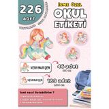 Hume Craft 226 Adet Kişiye Özel Okul Etiketi Kalem Defter Etiketi Özel Isim Yazılabilen Etiket Sevimli At ve Kız